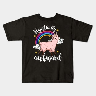 Llamacorn Majestically Awkward - Llama Unicorn Gift Kids T-Shirt